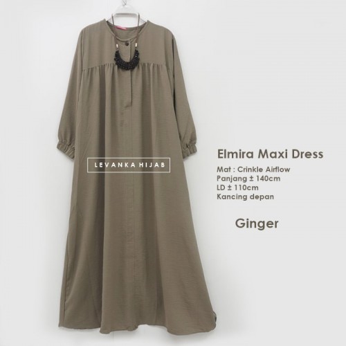 Elmira-020 Basic Dress Crinkle Airflow